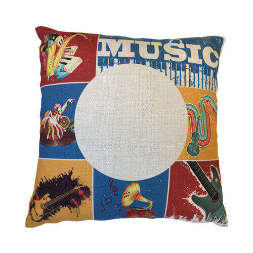Federa in tela 38 x 38 cm per sublimazione - Old Music