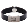 Bracciale in pelle con cerchio per stampa sublimatica  col. nero