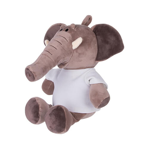 Elefante di peluche 22 cm con maglietta per stampa a sublimazione - testa di moro