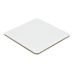 Sottobicchiere quadrato, in alluminio e sughero