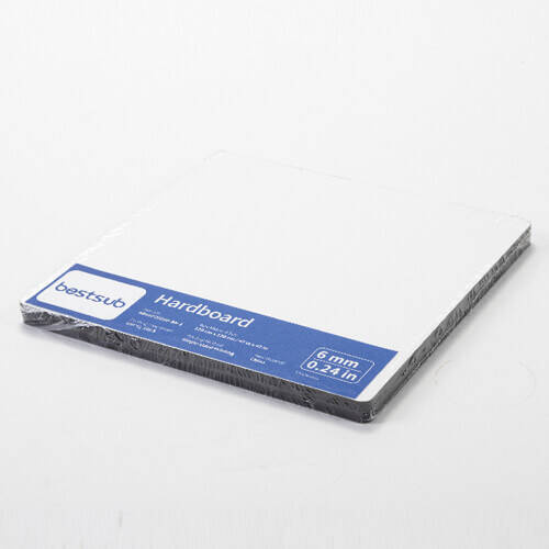 Pannello in fibra per sublimazione 20 x 20 x 0,6 cm - 2 pz. - dorso nero