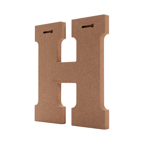 Lettera decorativa 25 cm in MDF per sublimazione - H