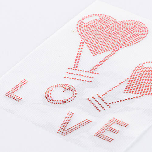 Foglio con zirconi per trasferimento termico - love