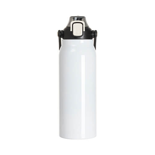 Bottiglia da viaggio da 1700 ml in acciaio inox con manico - bianco