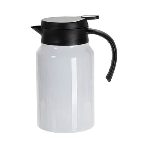 Caffettiera in acciaio inox 1500 ml per sublimazione - bianco