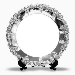 Piatto Tondo in Metallo 20 cm con Supporto Sublimazione Trasferimento termico