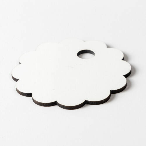 Targhetta portanome in fibra di legno per tazza 780 / 900 / 1050 / 1260 ml per sublimazione - ruota dentata