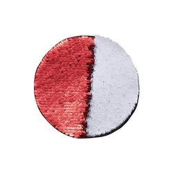Patch paillettes bicolore da sublimare - cerchio rosso Ø 19
