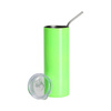 Tazza da 600 ml con cannuccia per sublimazione - verde neon