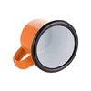 Tazza smaltato 100 ml con bordo nero Sublimazione Termostampa - arancione