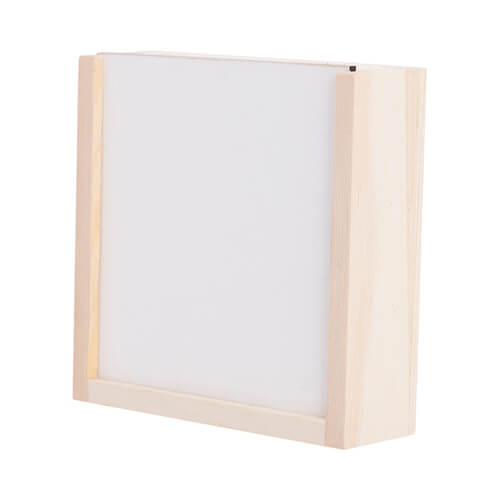 Scatola di legno 11 x 11 x 3,5 cm per sublimazione