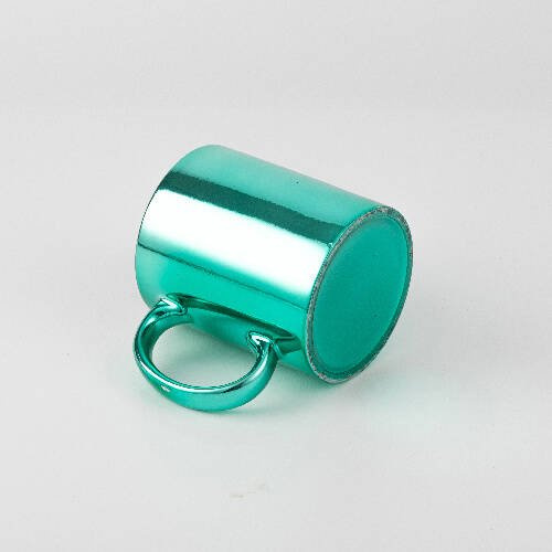 Tazza 330 ml per sublimazione - verde con una scatola di cartone