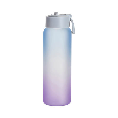 Borraccia sportiva in vetro satinato da 950 ml per sublimazione - viola-blu