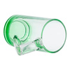 Mug in vetro da 400 ml con manico triangolare per sublimazione - fondo verde