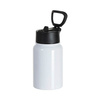 Borraccia da 500 ml con boccaglio largo e manico pieghevole per sublimazione - bianca