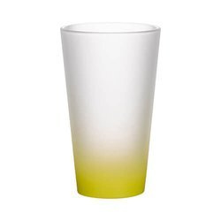 Vetro smerigliato da 450 ml con manico verde lime per sublimazione
