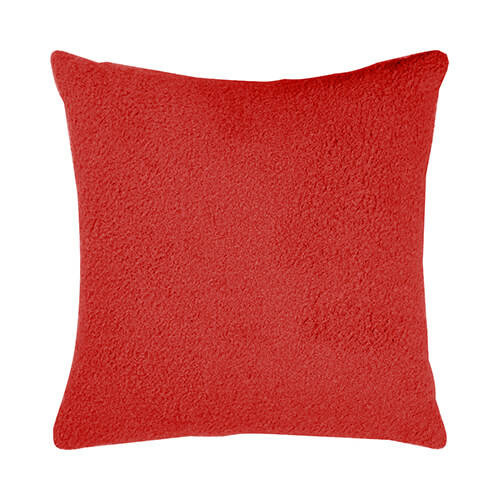 Fodera in peluche 40 x 40 cm per sublimazione - bianca e rosso