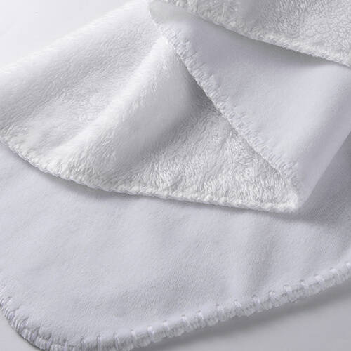 Coperta in microfibra e pile artico per sublimazione - bianco