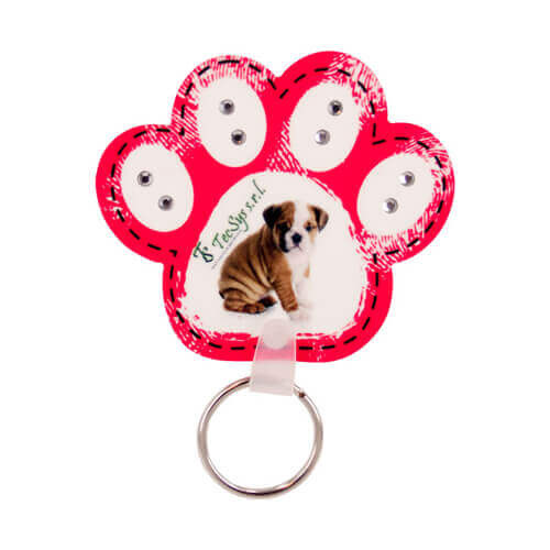 Portachiavi - zampa - Trasferimento termico a sublimazione