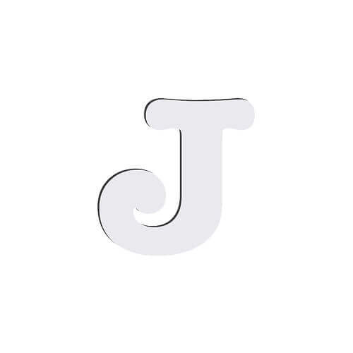 Lettera decorativa da MDF per sublimazione 10 cm J