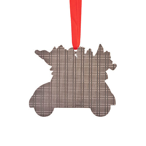 Ciondolo albero di Natale in metallo per sublimazione - auto