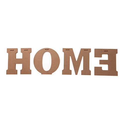 Lettere decorative da 25 cm in MDF per sublimazione - HOME