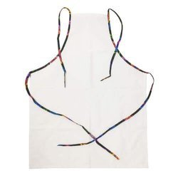 Grembiule per sublimazione – di colore bianco con bordino colorato - fiori slavi neri