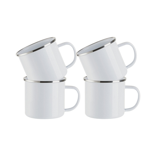 Set di 4 tazze smaltate da 500 ml da stampare