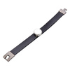 Bracciale in pelle con cerchio per stampa sublimatica  col. nero