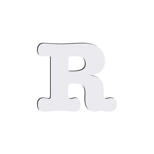 Lettera decorativa da MDF per sublimazione 10 cm R