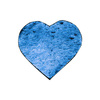 Patch paillettes cuore  bicolore da sublimare - colore blu  22 x 19,5 cm