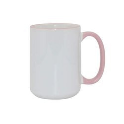 Tazza MAX 450 ml con il manico rosa Sublimazione Termostampa