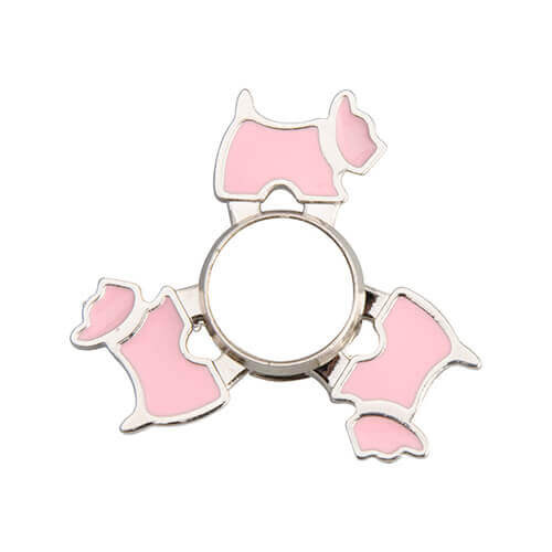 Spinner in metallo per sublimazione - Cane - rosa