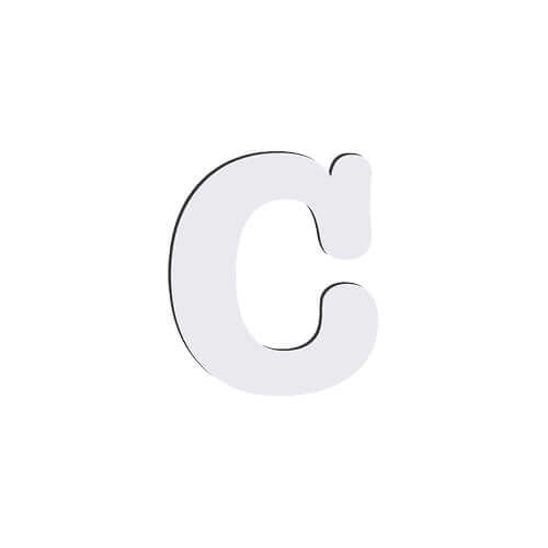 Lettera decorativa da MDF per sublimazione 10 cm C