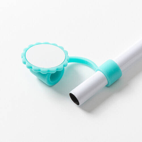 Copertura in cannuccia in silicone Ø 0,8 cm per sublimazione - fiore verde