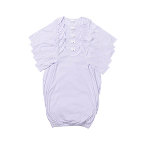 Camicia da notte a maniche lunghe per sublimazione - bianca