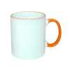 Tazza 330 ml con il manico  arancione JS Coating Sublimazione Termostampa