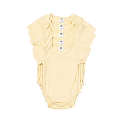 Body giallo per bambini con maniche corte per la sublimazione