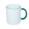 Tazza 330 ml ECO con il manico verde scuro Sublimazione Termostampa