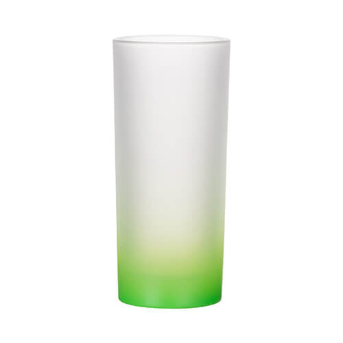 Vetro smerigliato da 200 ml con manico verde per sublimazione