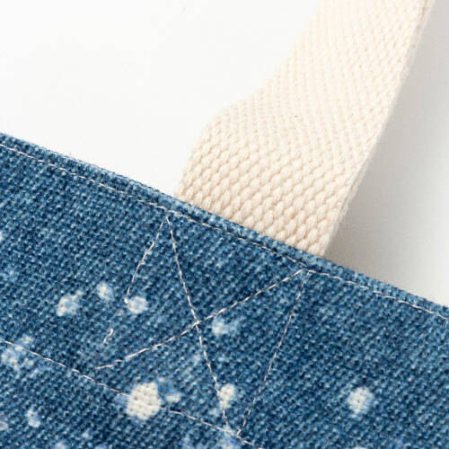 Borsa a tracolla Starry Denim sbiancata per sublimazione