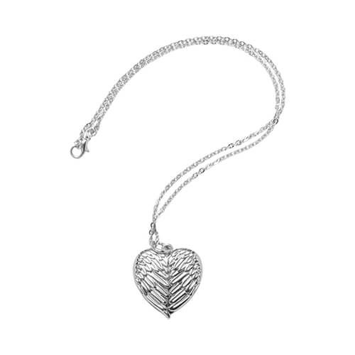 Collana Heart Angel Wings per sublimazione - argento