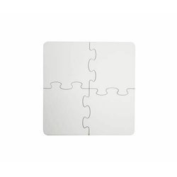 Sottobicchiere Puzzle 19 x 19 cm 4 elementi MDF Sublimazione Termostampa