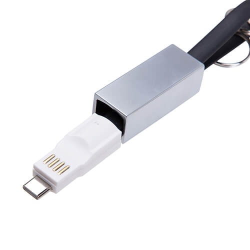Portachiavi - Cavo dati USB C per sublimazione - nero