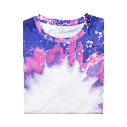 T-shirt Cotton-Like Bleached Bloom Blue per sublimazione