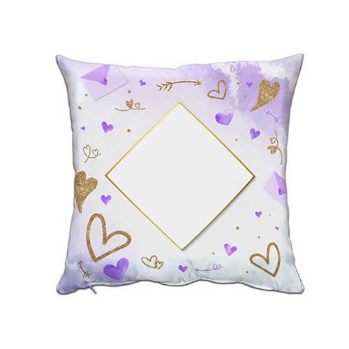 Federa in raso 38 x 38 cm per sublimazione - Love Purple