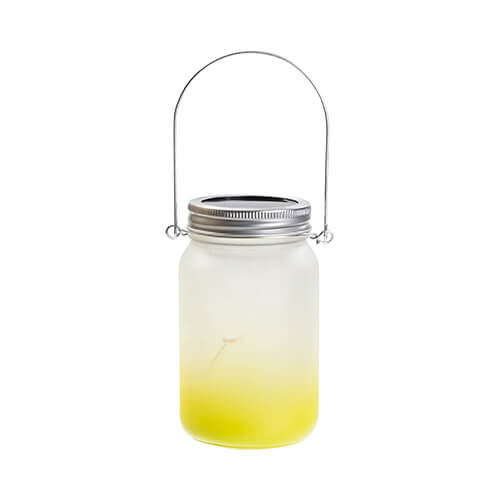 Lanterna da 450 ml con manico in metallo - sfumatura verde lime