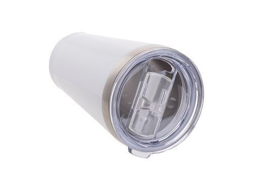 Tazza termico in acciaio inossidabile 450 ml con coperchio per la sublimazione – bianco