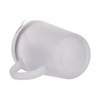 Una tazza in vetro smerigliato da 400 ml con un coperchio e una cannuccia per la sublimazione