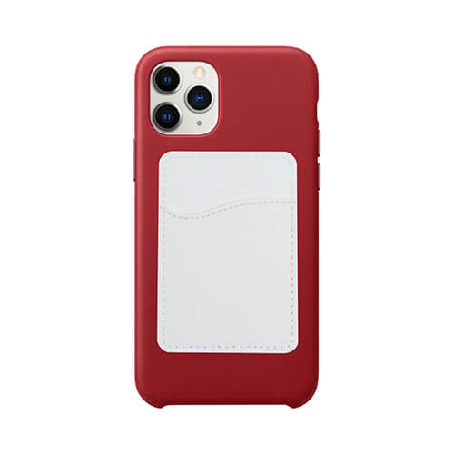 Porta carte di credito in pelle per smartphone a sublimazione - bianca